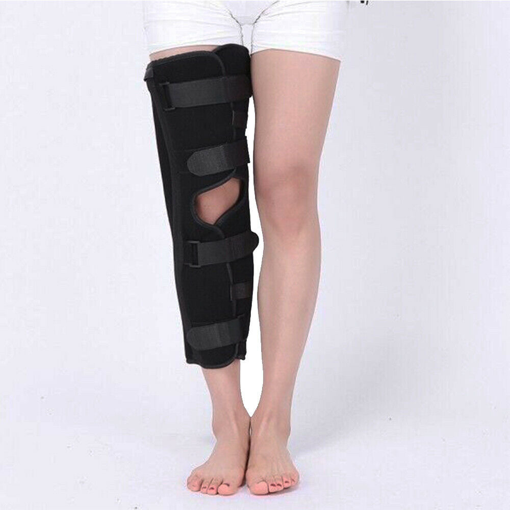 Knee Immobilizer Splint Leg Brace, 20.5" Full Leg Straight Support Adjustable M