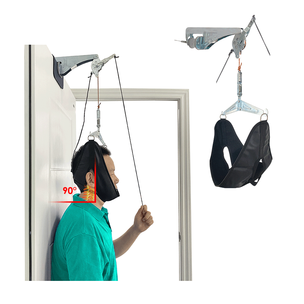 Neck Stretcher Cervical Neck Pain Relief Cervical Neck Traction Device For Home Use Spine Decompression Machine Harness Sling Physical Therapy Massager