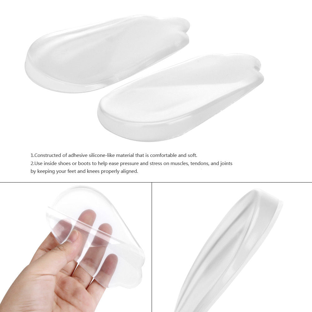 Orthopedic Insoles Shoe Inserts & Lateral Heel Wedge Lift O/X Leg Silicone Pads