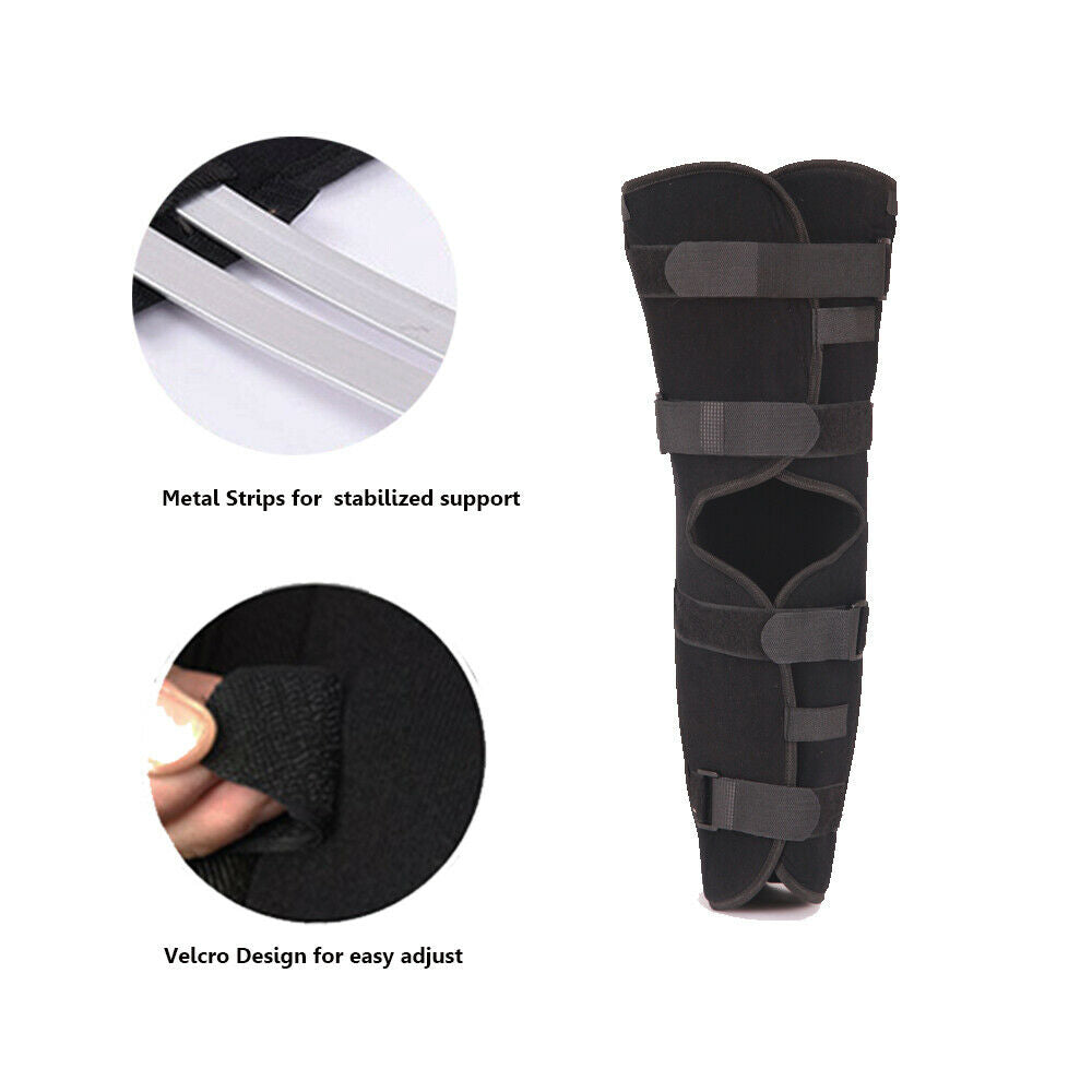 Knee Immobilizer Splint Leg Brace, 20.5" Full Leg Straight Support Adjustable M