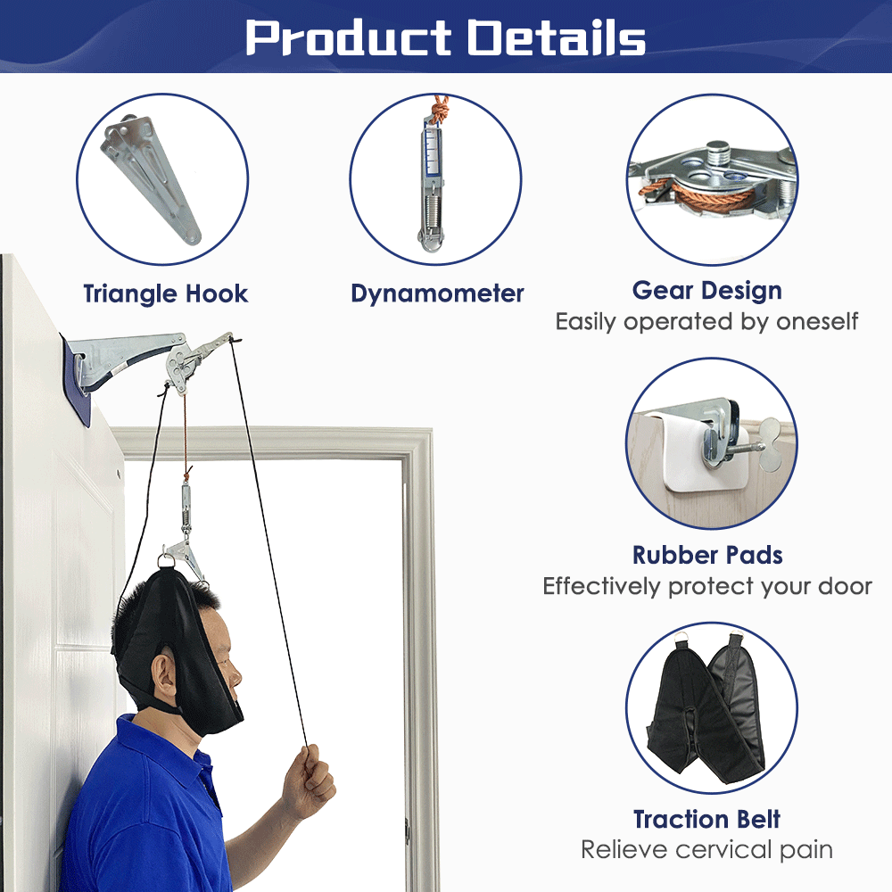 Neck Stretcher Cervical Neck Pain Relief Cervical Neck Traction Device For Home Use Spine Decompression Machine Harness Sling Physical Therapy Massager