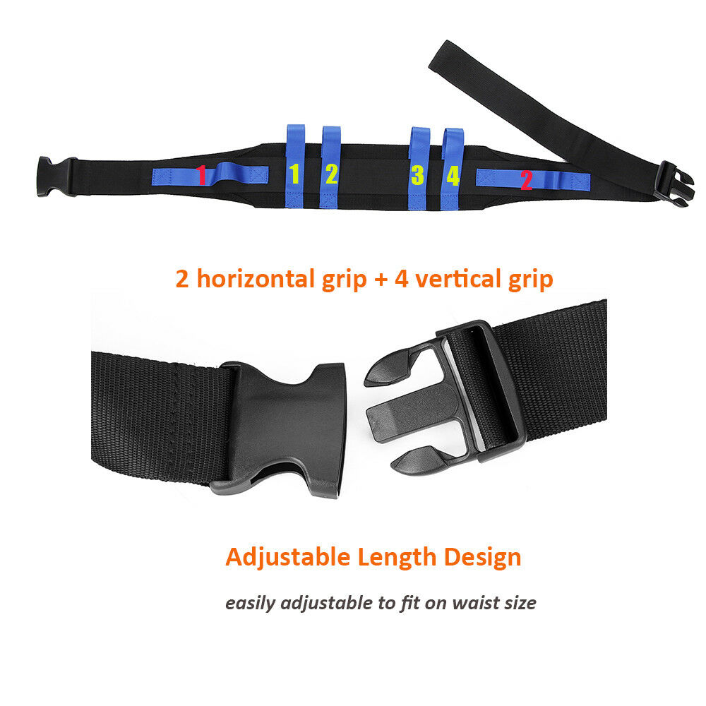 Gait Belt ,Transfer Belt for Transfer & Walking with 6 Hand Grips Quick-Release