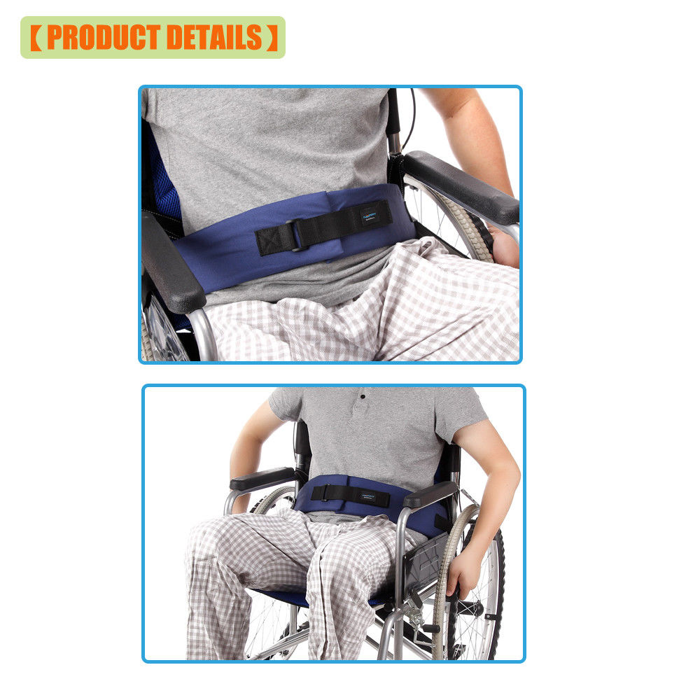 Wheelchair Seat Belt Cushion Harness Straps Safety Adjustable Front Latch Buckle