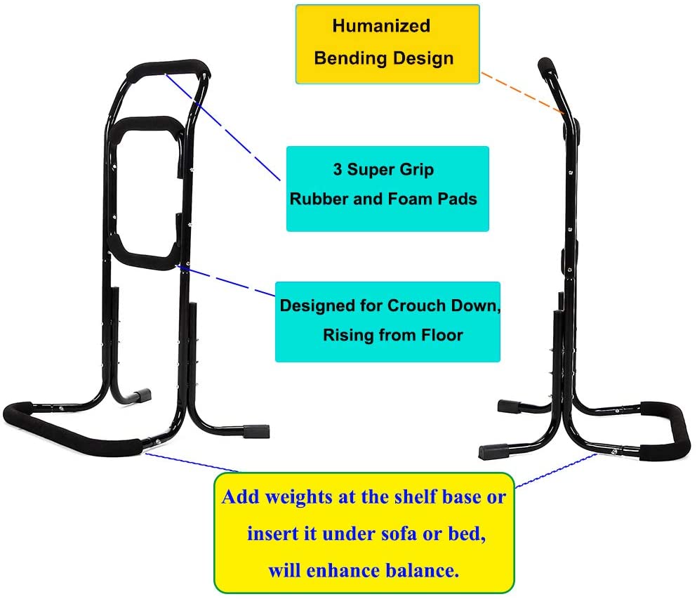 Bed Rails for Elderly Stand Assist Bed Cane for Seniors Chair Assist Devices Lift Assist for Elderly Bed Grab Bar Side Rail Mobility Aids - Recliner Couch Sofa Safe Support