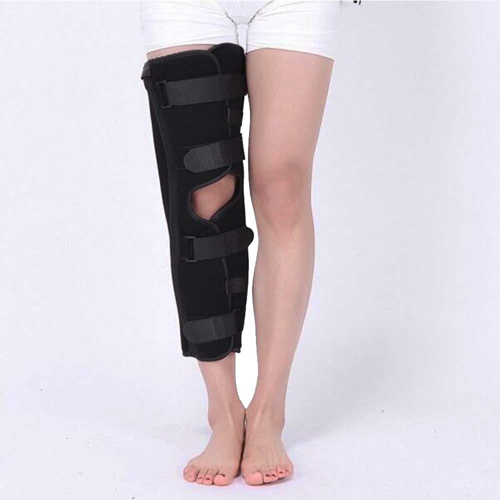 Knee Immobilizer Brace Straight Leg Splint Adjustable Tri-Panel Support L Size