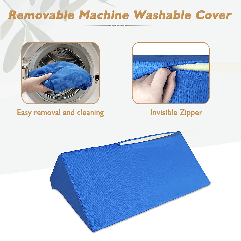 Wedge Pillow for Sleeping After Surgery Bed Foam Wedges Body Positioners Leg Elevation Incline Bolster 30 Degree Medical Triangle Positioning Pillow