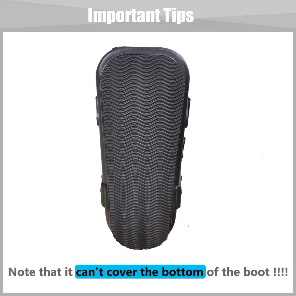 Medical Boot Cover Orthopedic Boot Brace Aircast Walking Boot Cover Waterproof Fracture Boot Cover Broken Leg Foot Weather Cover Tall Boot Protector Accessories (Black)
