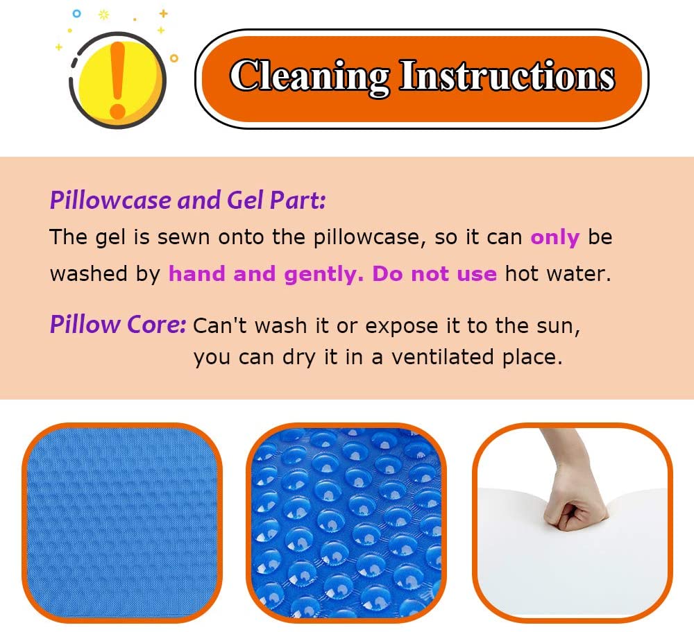 NEPPT Wedge Pillows for Sleeping Bed Gel Wedges Body Positioners 30 Degree Incline Wedge Pillow for Adults, Back Pain, Bed Sore Medical Foam Elevated Legs Bolster (Blue-Gel)