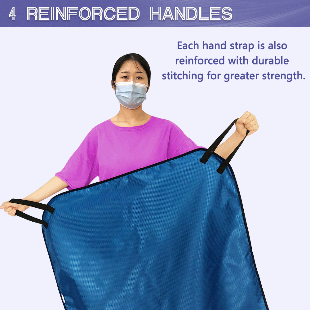 Transfer Board Slide Patient Lift Transfer Belts Lifting Seniors Disabled Positioning Pad Draw Sheet Hospital Bed Pads with Handles for Turning, Lifting & Repositioning (39" X 36")