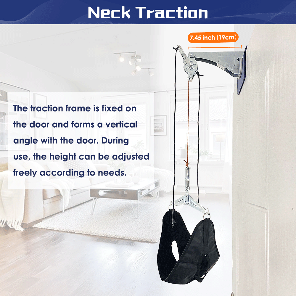 Neck Stretcher Cervical Neck Pain Relief Cervical Neck Traction Device For Home Use Spine Decompression Machine Harness Sling Physical Therapy Massager