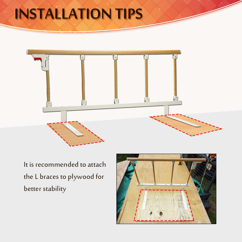 L Shape Accessories of Bed Rail Safety Guard Bed Assist Handle