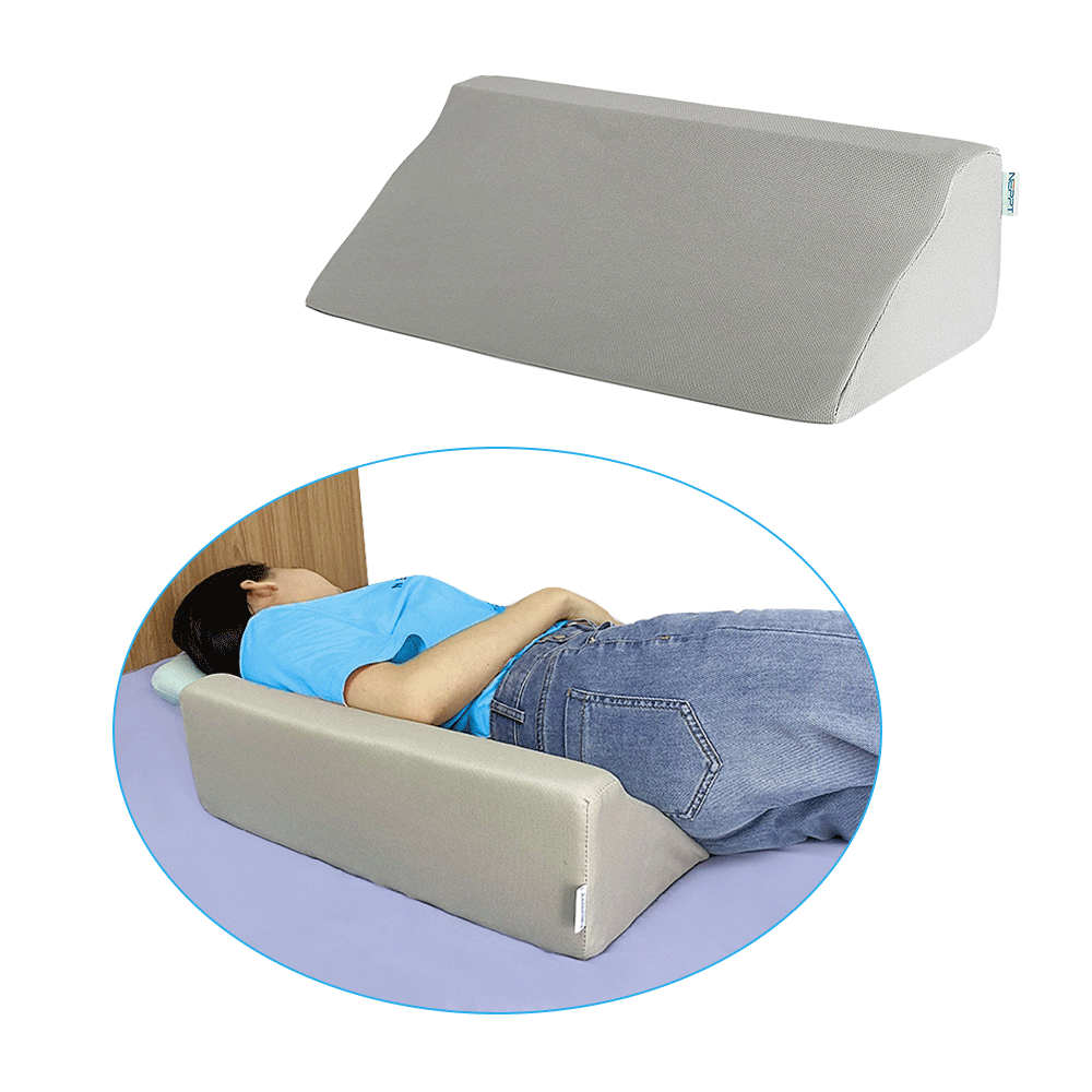 grey Foam Wedge Pillow for Sleeping