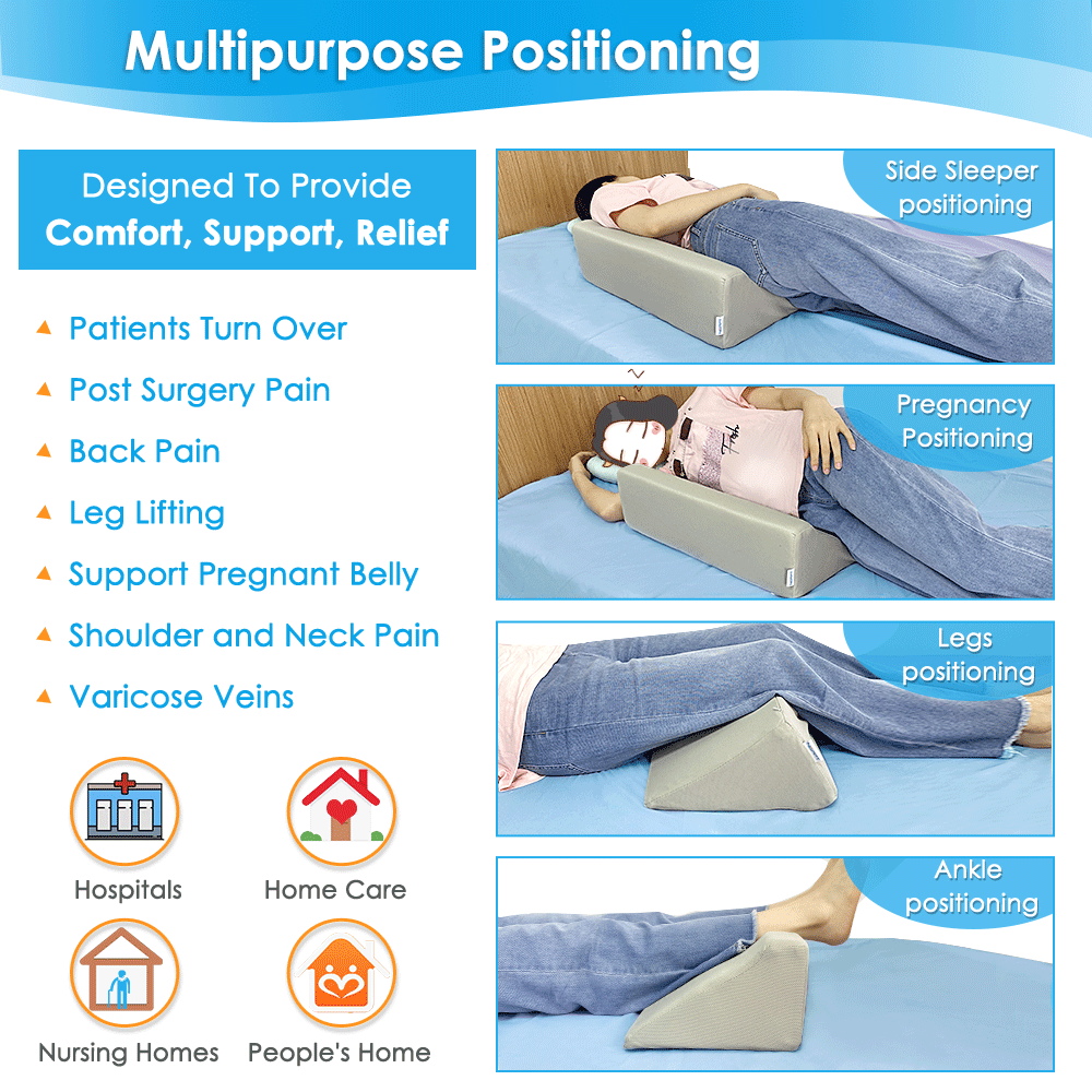 Foam Wedge Pillow for Sleeping multipurpose positioning