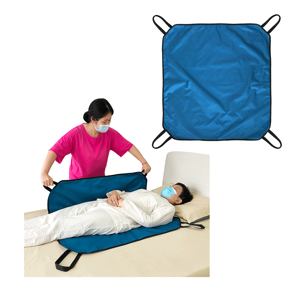 Transfer Board Slide Patient Lift Transfer Belts Lifting Seniors Disabled Positioning Pad Draw Sheet Hospital Bed Pads with Handles for Turning, Lifting & Repositioning (39" X 36")