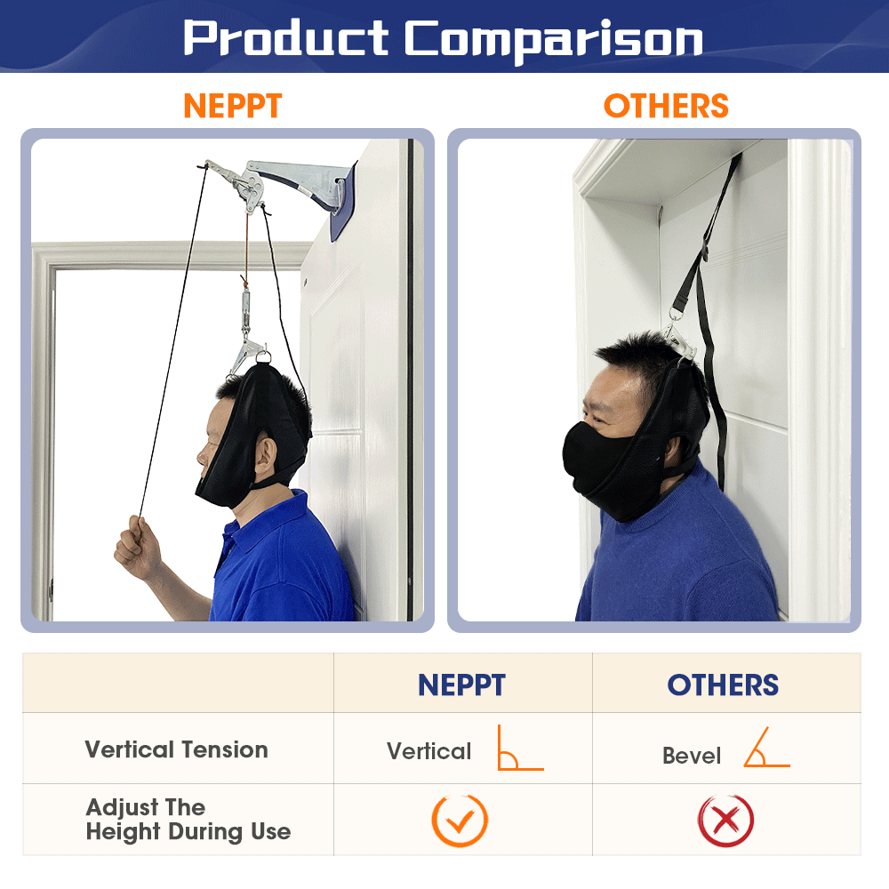 Neck Stretcher Cervical Neck Pain Relief Cervical Neck Traction Device For Home Use Spine Decompression Machine Harness Sling Physical Therapy Massager