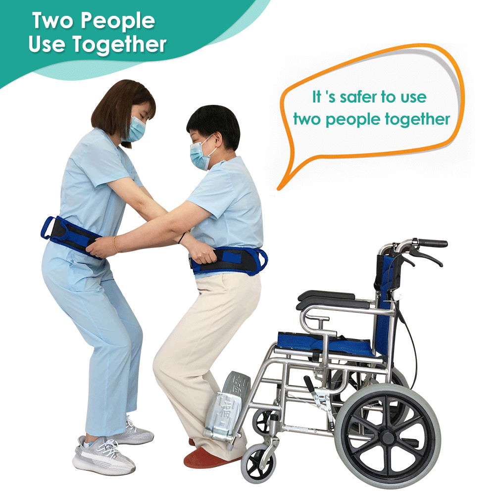 Gait Belt Patient Lift Transfer Board Slide Sling Transport Grip Belts