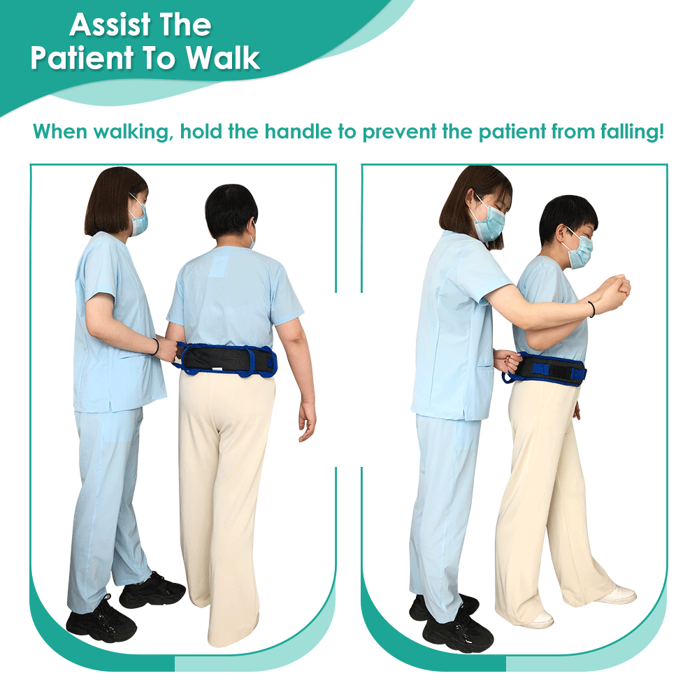 Gait Belt Patient Lift Transfer Board Slide Sling Transport Grip Belts