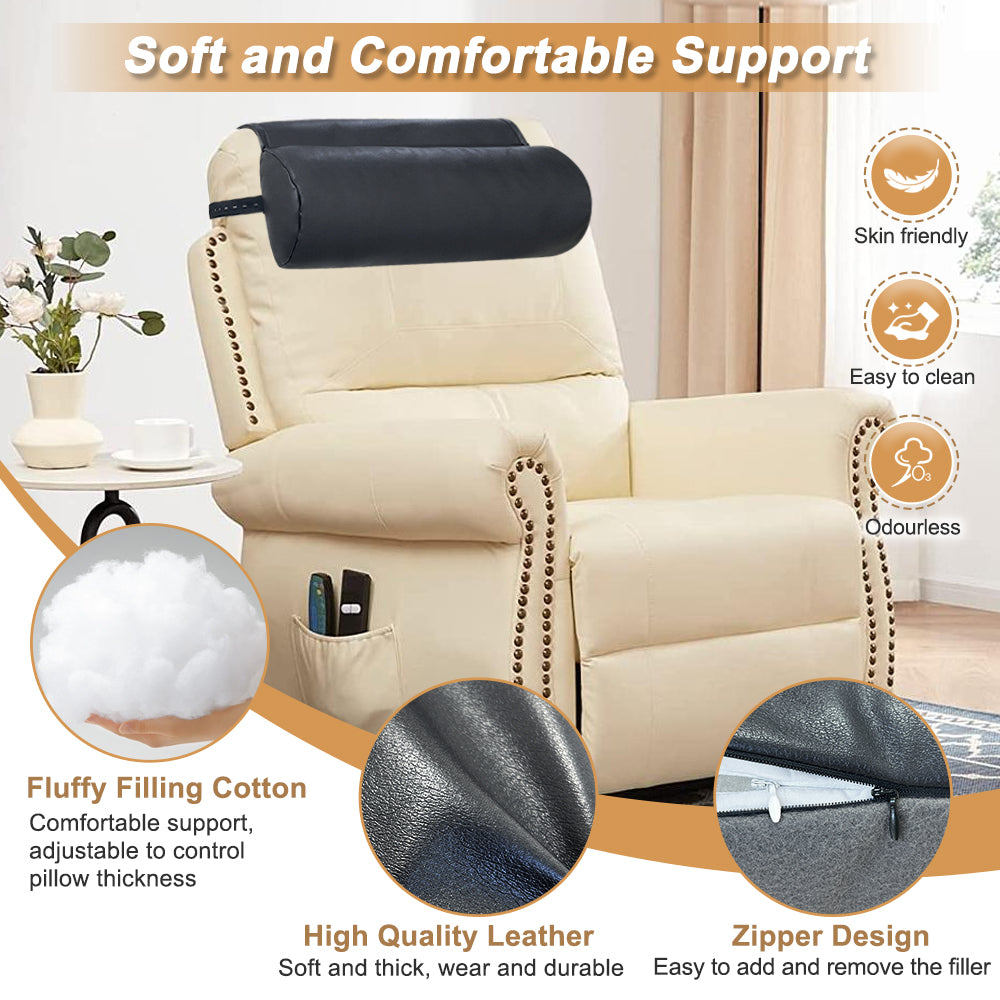 Recliner Pillows for Headrest Recliner Chair Head Pillow Neck Support Head Rest for Office Chair Couch Neck Reclining Pillow Leather Recliner Cushions Adjustable Head and Neck Pillow