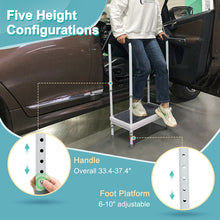 Load image into Gallery viewer, Step Stool with Handle for Elderly Medical Step Stools Seniors Handicap Safety Wide Platform Metal Step Ramp for Adults Foot Stool with Handle Fall Prevention Devices Stair Assist Helper (400 LBS)
