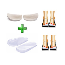 Cargar imagen en el visor de la galería, Orthopedic Insoles Shoe Inserts &amp; Lateral Heel Wedge Lift O/X Leg Silicone Pads
