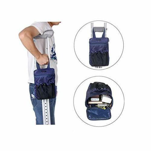 Crutches Bag Pouch Crutch Storage Pocket Caddy Carry On Tote for Broken Leg