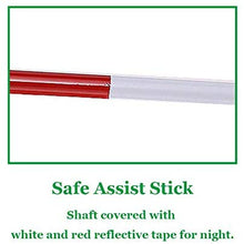 Load image into Gallery viewer, Folding Blind Walking Stick White Cane for The Blind Person Mobility Guide Cane Reflective Red - 49 inch Collapsible Aluminum Canes Equipment for Blind People and Vision Impaired
