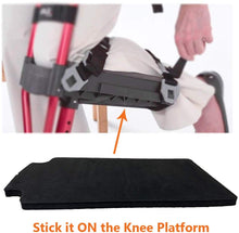 Load image into Gallery viewer, Padding for iWalk 2.0 Hands Free Knee Crutch Foam Pad Kit - Compatible Knee Platform Extra Padding Hands Free Crutches for Broken Ankle Leg Walker (Black)

