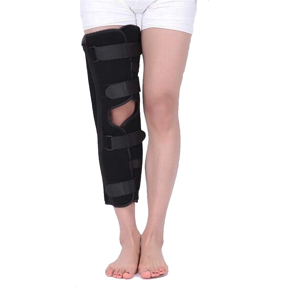 Knee Immobilizer Brace Straight Leg Splint Adjustable Tri-Panel Support L Size