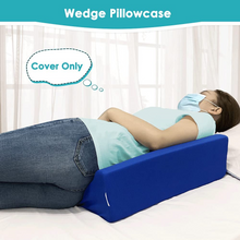 Cargar imagen en el visor de la galería, NEPPT Wedge Pillowcase Bed Wedge Pillow Cover with Zippers Only Suitable for R-Type Wedge Pillows - Comforts Hypoallergenic, Machine Washable Case Only (1 Replacement Cover)
