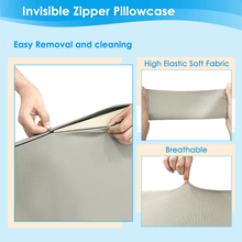 Cargar imagen en el visor de la galería, Incline pillow with invisible zipper pillow case

