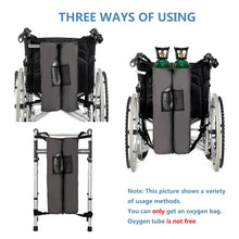 Cargar imagen en el visor de la galería, Oxygen Cylinder Bag Tank Backpack Holder Durable For Wheelchairs D &amp; E Cylinders
